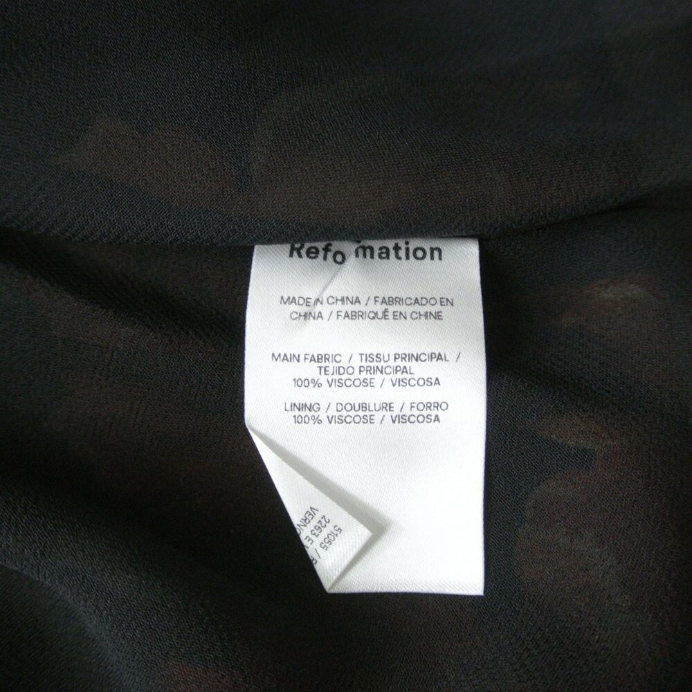 NEW Reformation Layla Skirt in Consuelo Black Floral Midi Size 6 #1629 - Picture 6 of 8